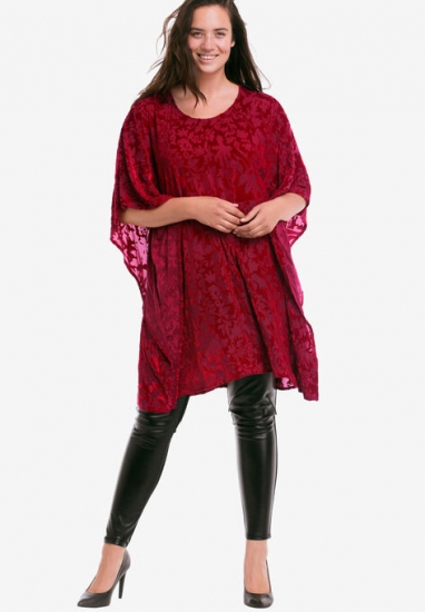 Burnout Velvet Tunic - ellos - Click Image to Close