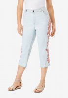 Sequin Embroidered Capri Jean by Denim 24/7 - Denim 24/7