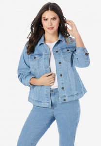 Statement Denim Jacket - Roaman's