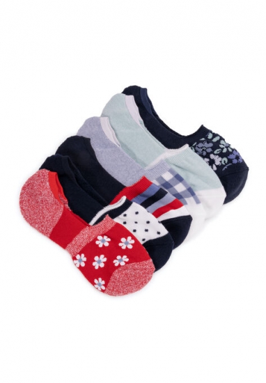 6 Pair Pack No Show Socks - MUK LUKS - Click Image to Close