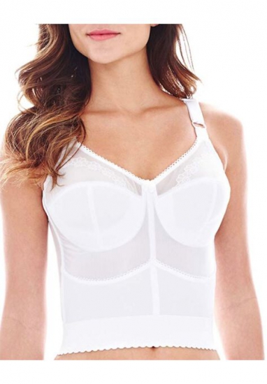 Embroidered Soft Cup Long Line Bra - Rago - Click Image to Close