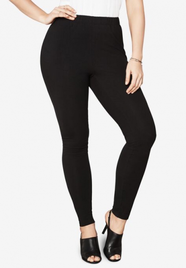 Ankle-Length Essential Stretch Legging - Roaman's - Click Image to Close