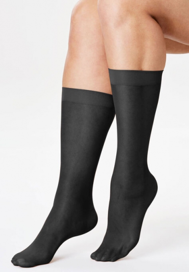 3-Pack Sheer Knee-High Socks - Comfort Choice - Click Image to Close