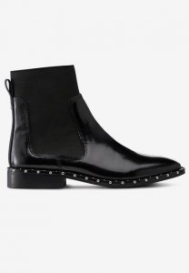 Patent Leather Studded Bootie - ellos