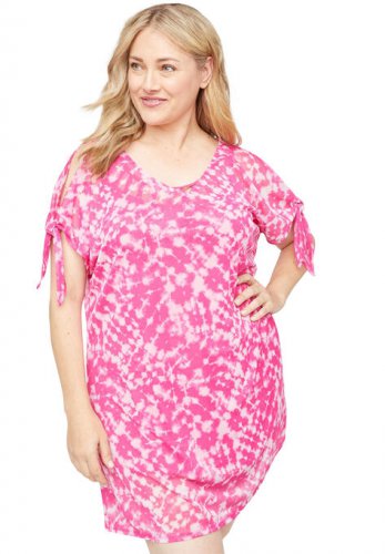 Tie-Dye Breeze Swim Cover-Up - Catherines