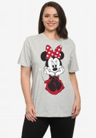 Disney Women's Minnie Mouse Sitting Short Sleeve T-Shirt Gray - Disney