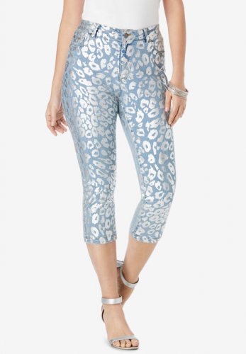 Foil-Print Capri - Roaman's