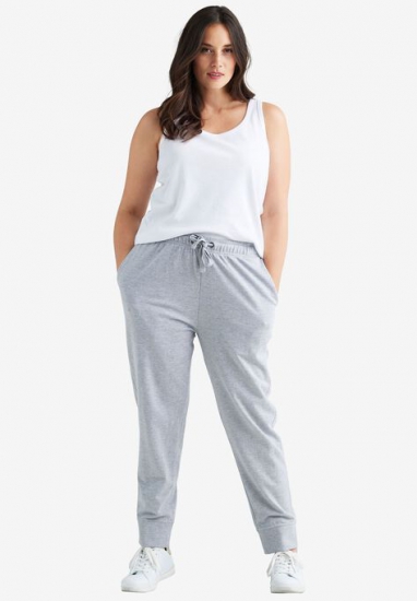 French Terry Drawstring Sweatpants - ellos - Click Image to Close