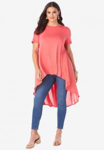 Georgette-Back Ultra Femme Tunic - Roaman's