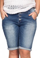 Button-Front Denim Shorts - ellos