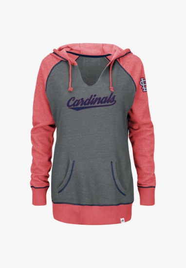 Cardinals Notch-Neck Hoodie - MLB - Click Image to Close