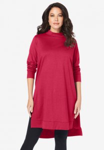 High-Low Mockneck Ultimate Tunic - Roaman's