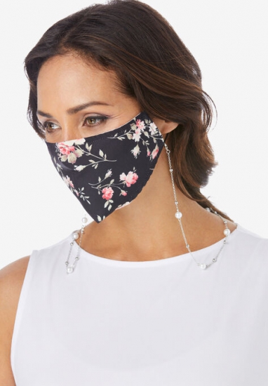 Beaded Face Mask Chain - Roaman's - Click Image to Close