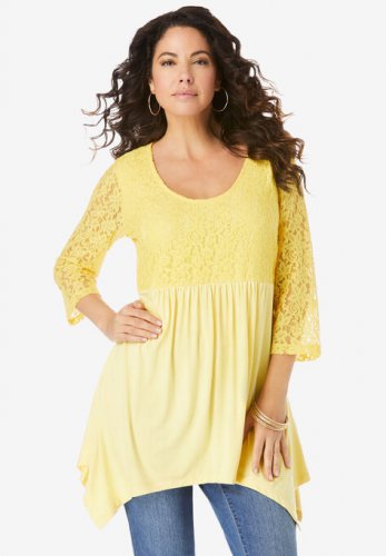 Lace-Trim Ultra Femme Tunic - Roaman's