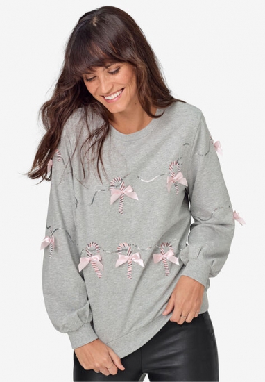 Candy Cane Sweatshirt - ellos - Click Image to Close