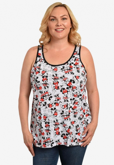 Minnie Mickey Mouse All-Over Print Tank Top - Disney - Click Image to Close