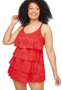 Crochet Flounce Swimdress - Catherines