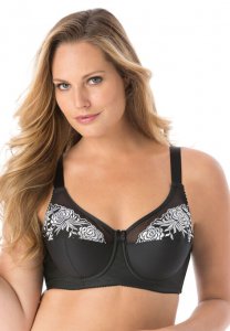 Elila Embroidered Microfiber Underwire Bra 2401 - Elila