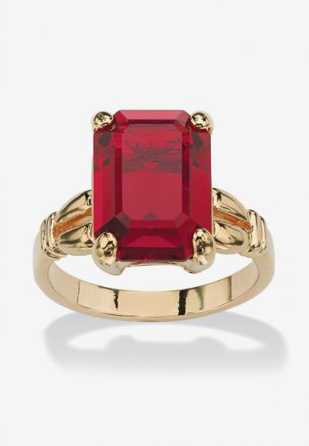 Yellow Gold Plated Simulated Birthstone Ring - PalmBeach Jewelry