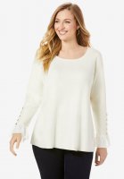 Lace Cuff Sweater - Jessica London