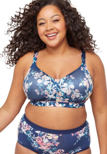 Full-Coverage Smooth No-Wire Bra with Bow - Catherines