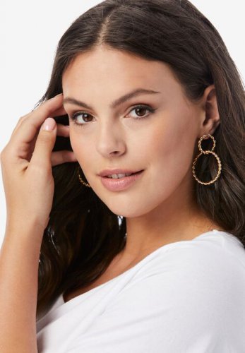 Twisted Double-Circle Earrings - Roaman's