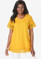 Crochet Trim Tunic - Jessica London