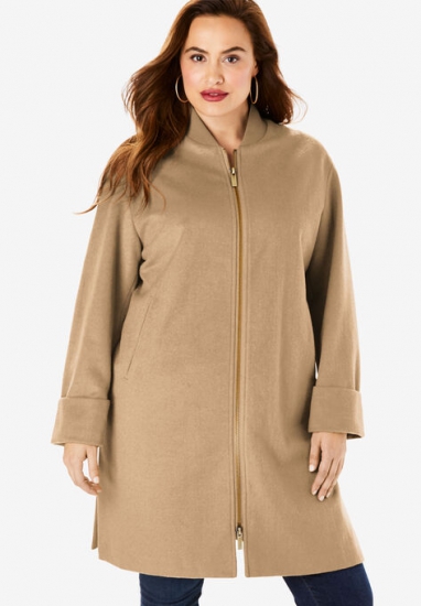 A-Line Driving Coat - Roaman's - Click Image to Close